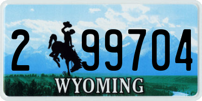WY license plate 299704