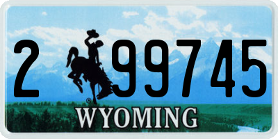WY license plate 299745
