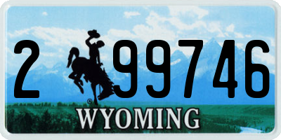 WY license plate 299746