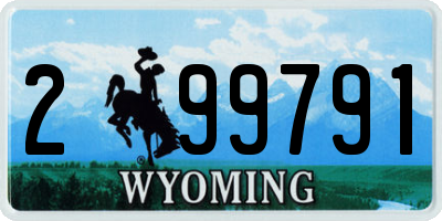 WY license plate 299791