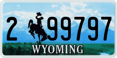 WY license plate 299797