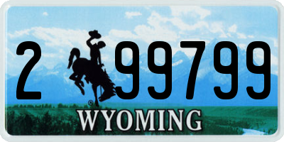 WY license plate 299799