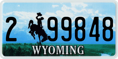 WY license plate 299848