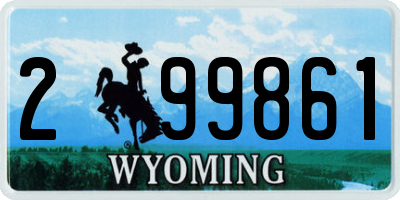 WY license plate 299861