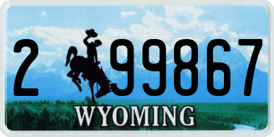 WY license plate 299867