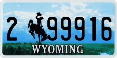 WY license plate 299916