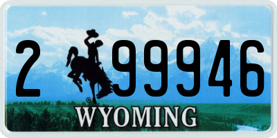 WY license plate 299946