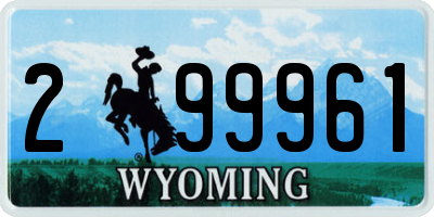 WY license plate 299961