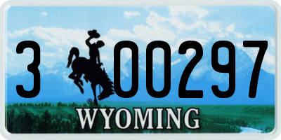 WY license plate 300297