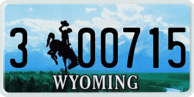 WY license plate 300715