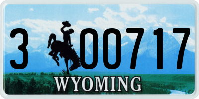 WY license plate 300717