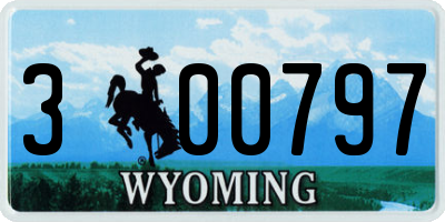 WY license plate 300797