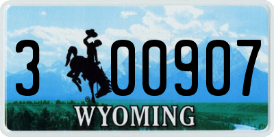 WY license plate 300907