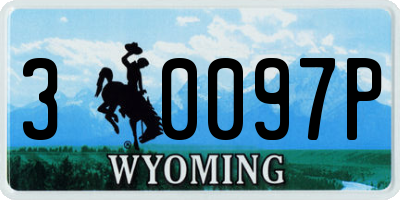 WY license plate 30097P