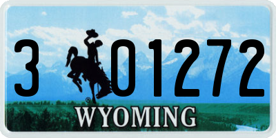 WY license plate 301272