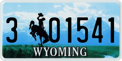 WY license plate 301541