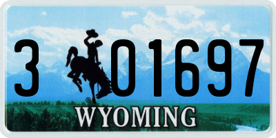 WY license plate 301697