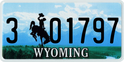 WY license plate 301797
