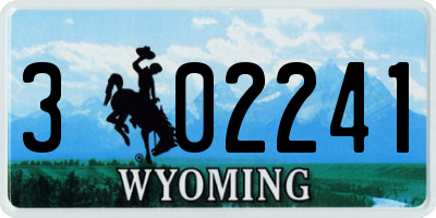 WY license plate 302241