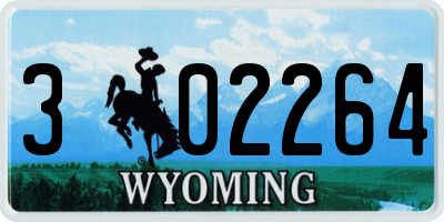 WY license plate 302264