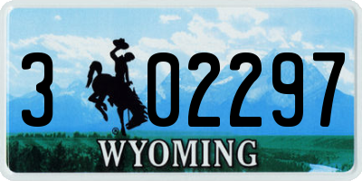 WY license plate 302297