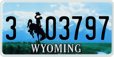 WY license plate 303797