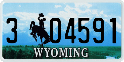 WY license plate 304591