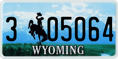 WY license plate 305064