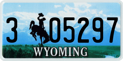 WY license plate 305297
