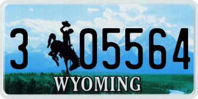 WY license plate 305564