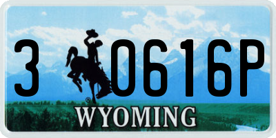 WY license plate 30616P