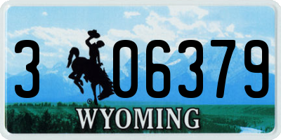 WY license plate 306379