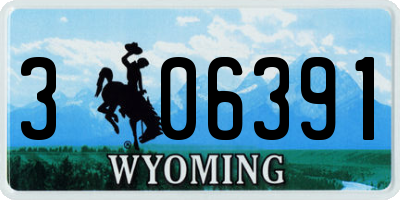 WY license plate 306391