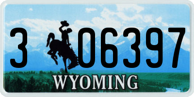 WY license plate 306397