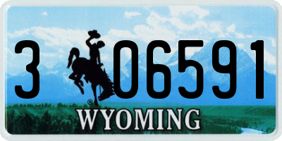 WY license plate 306591