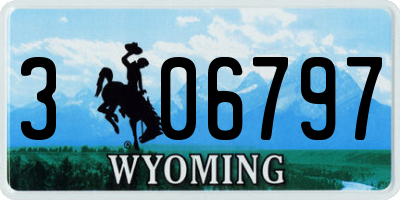 WY license plate 306797