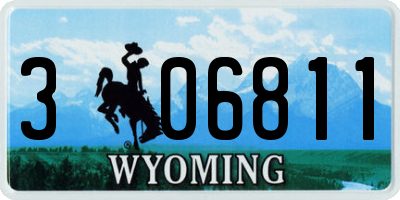 WY license plate 306811