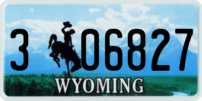 WY license plate 306827