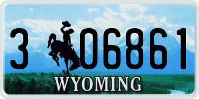 WY license plate 306861