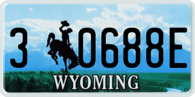 WY license plate 30688E