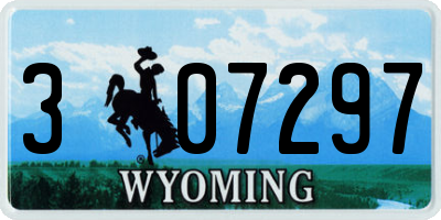 WY license plate 307297