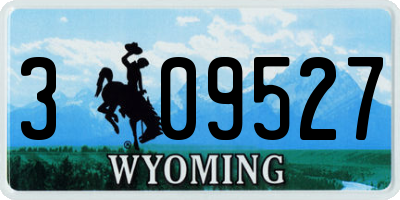 WY license plate 309527