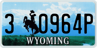 WY license plate 30964P