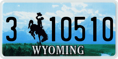 WY license plate 310510