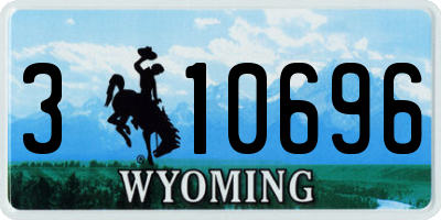 WY license plate 310696