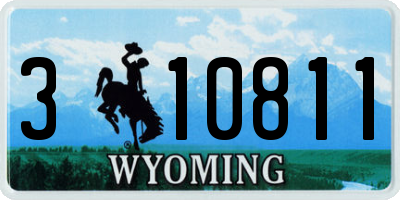 WY license plate 310811