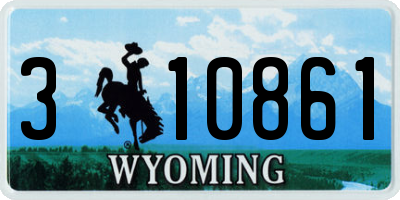 WY license plate 310861