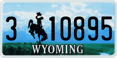 WY license plate 310895