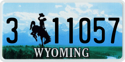 WY license plate 311057
