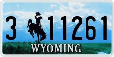 WY license plate 311261